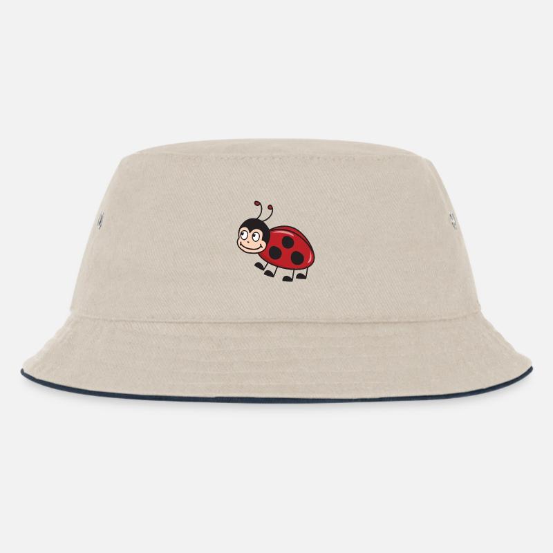 Marienkäfer Glück - Kinder Bucket Hat - Natur/Navy