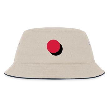 Zwei berührende Kreise - Kinder Bucket Hat - Natur/Navy - Vorne