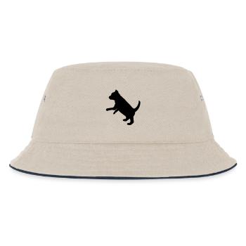 Playful Puppy Dog - Kids’ Bucket Hat - ecru/navy - Front