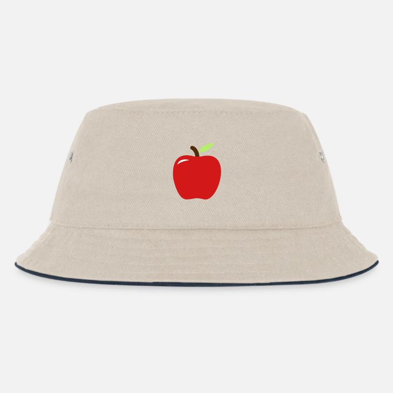 Apfel - Kinder Bucket Hat - Natur/Navy