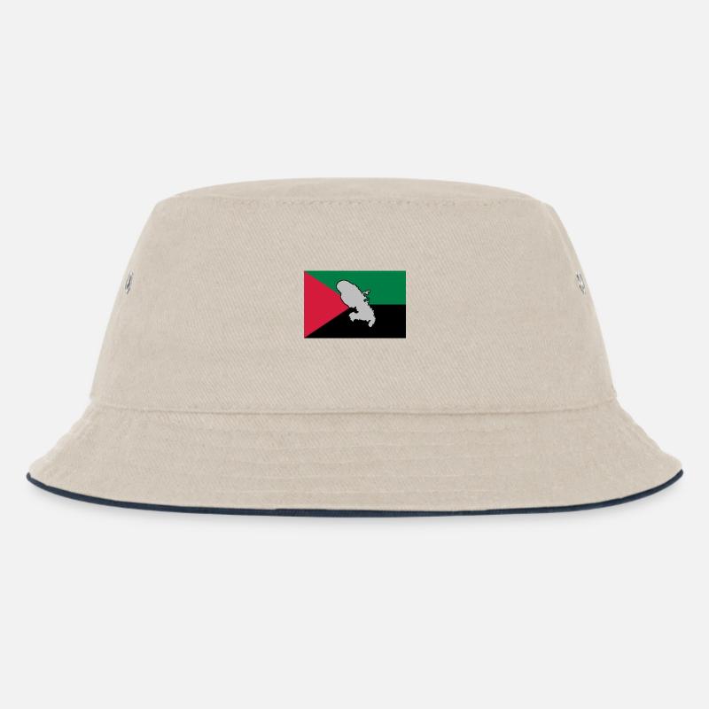 MADA FLAG - KARTE 1 - Kinder Bucket Hat - Natur/Navy