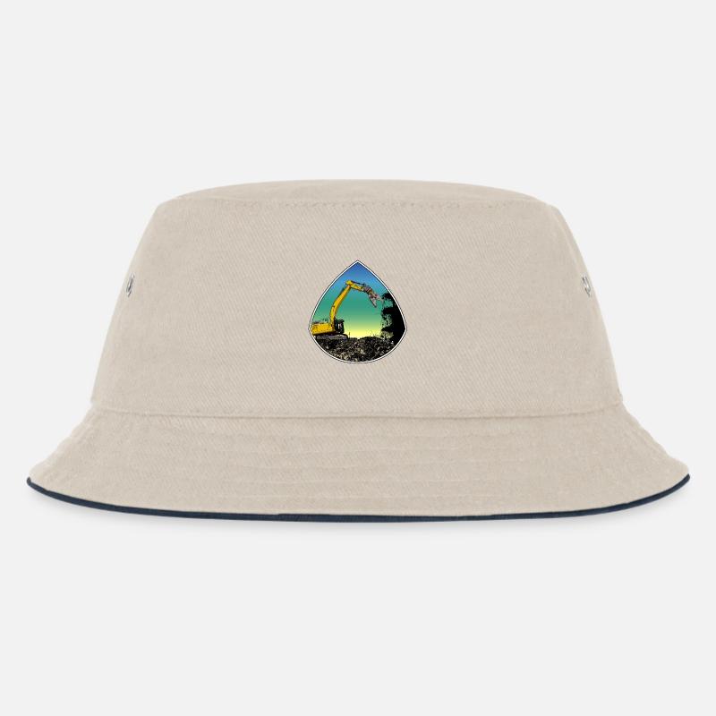 Abreissbagger - Kinder Bucket Hat - Natur/Navy