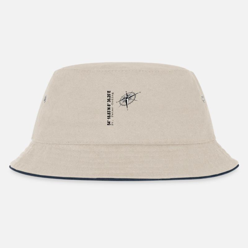 St Peter-Ording - Kinder Bucket Hat - Natur/Navy