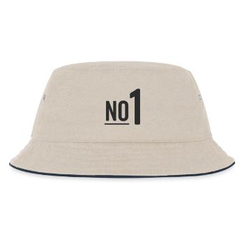 No 1 - Kinder Bucket Hat - Natur/Navy - Vorne