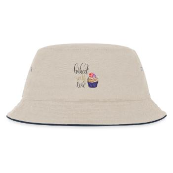 backen mit Liebe - Kinder Bucket Hat - Natur/Navy - Vorne