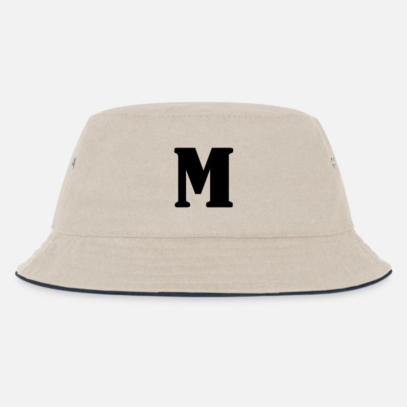 M - Kinder Bucket Hat - Natur/Navy