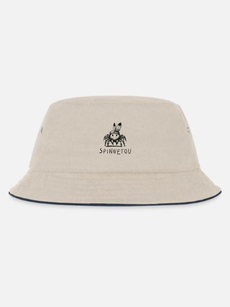 spinnetou wortspiel spinne lustig winnetou - Kinder Bucket Hat - Natur/Navy