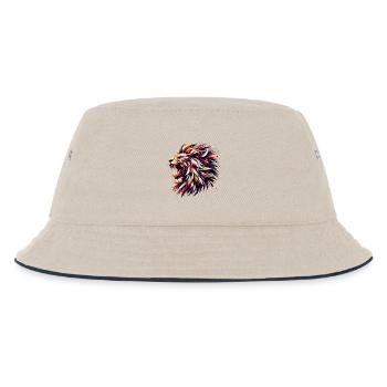Lion Roars Geometric Gift - Kids’ Bucket Hat - ecru/navy - Front
