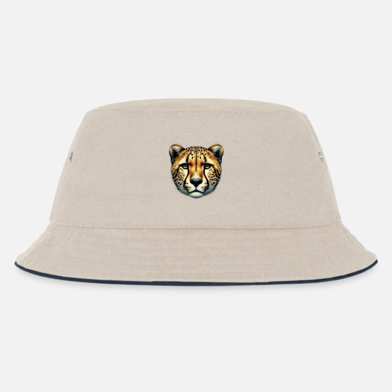 Gepard - Kinder Bucket Hat - Natur/Navy