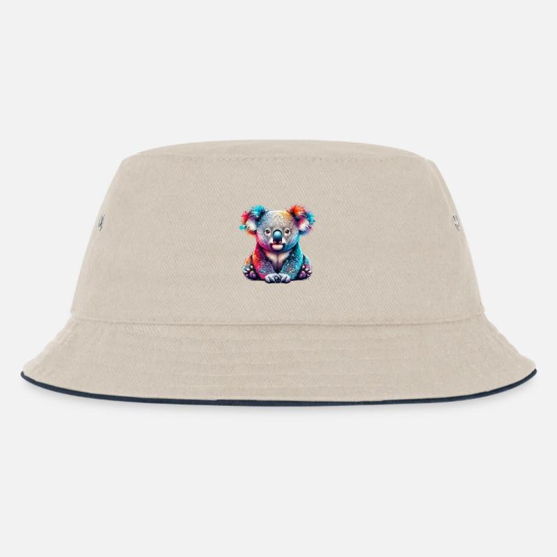 Koala - Kinder Bucket Hat - Natur/Navy