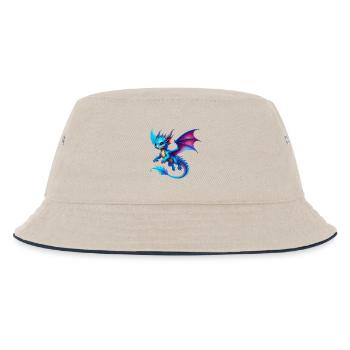Drache - Kinder Bucket Hat - Natur/Navy - Vorne