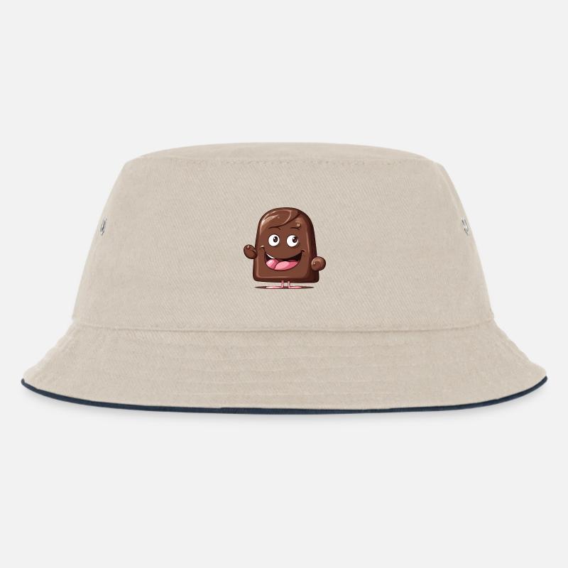chocolat, j'aime le chocolat, j'adore le chocolat - Bob Enfant - blanc cassé/bleu marine