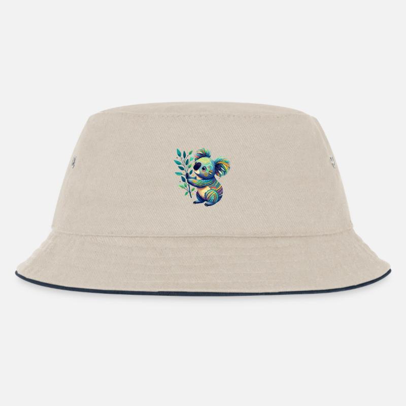 Koala - Kinder Bucket Hat - Natur/Navy
