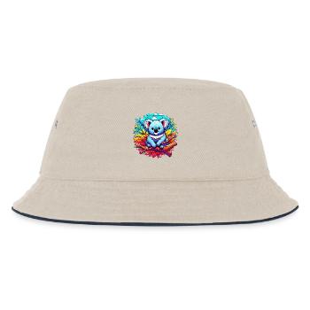 Koala - Kinder Bucket Hat - Natur/Navy - Vorne