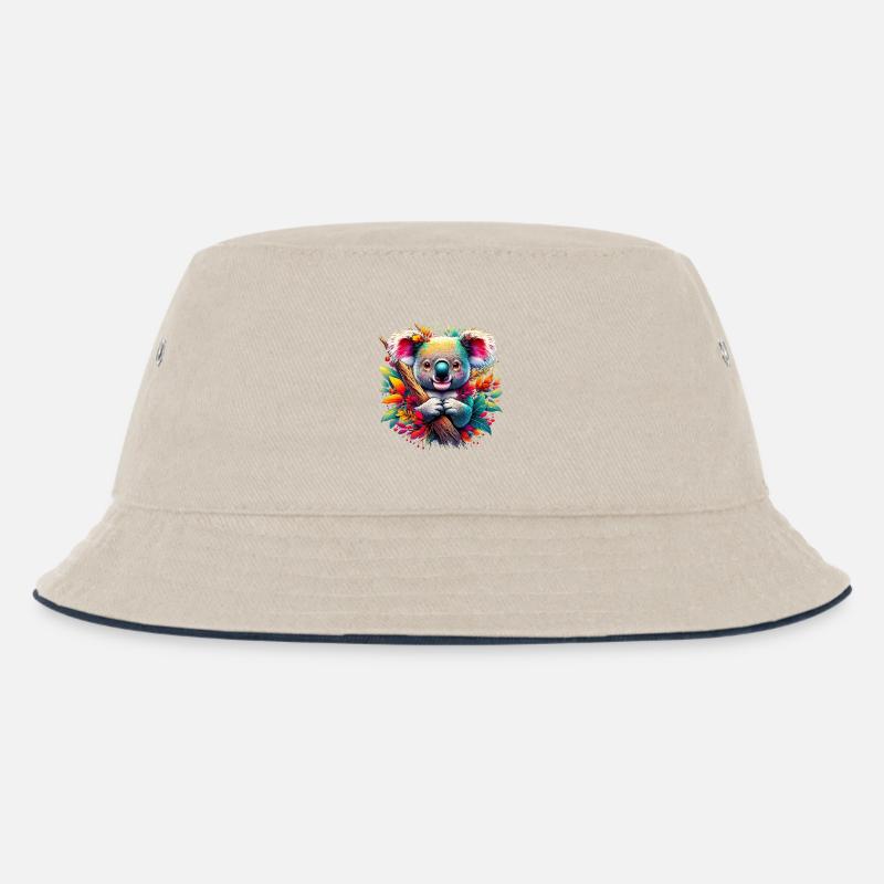 Koala - Kinder Bucket Hat - Natur/Navy