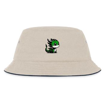 Drache - Kinder Bucket Hat - Natur/Navy - Vorne