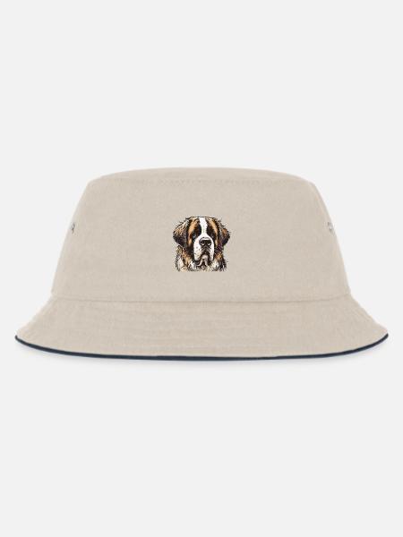 Saint Bernard - Kids’ Bucket Hat - ecru/navy