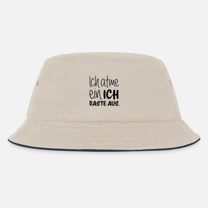 Ich atme ein - ich raste aus - Kinder Bucket Hat - Natur/Navy
