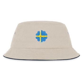 Schweden Löwenzahnblüten Schweden Fahne - Kinder Bucket Hat - Natur/Navy - Vorne