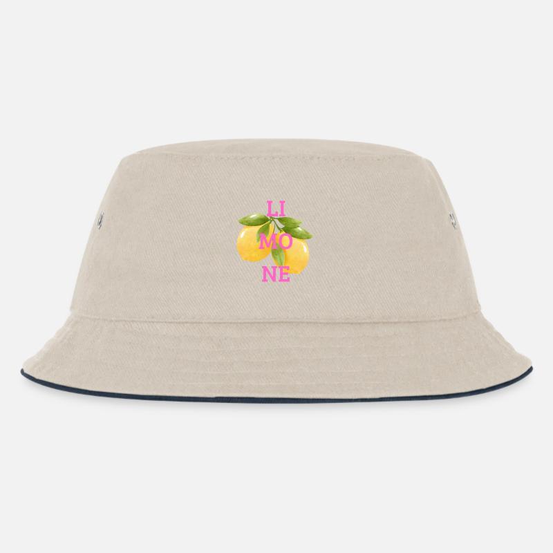 Limone - Kinder Bucket Hat - Natur/Navy