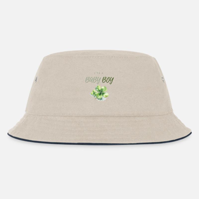 Kleiner Junge - Kinder Bucket Hat - Natur/Navy