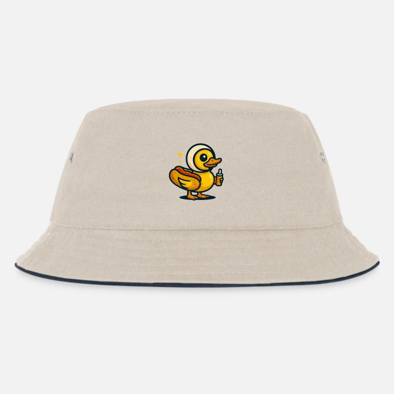 Wurst Ente - Kinder Bucket Hat - Natur/Navy