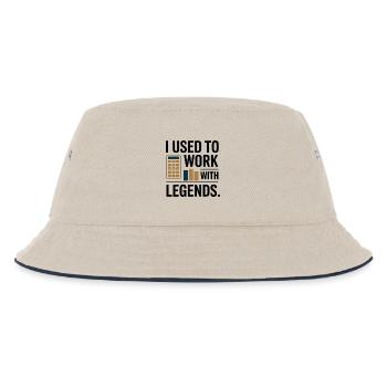 Ich habe früher mit Legenden gearbeitet Abschied Coworker Geschenk - Kinder Bucket Hat - Natur/Navy - Vorne