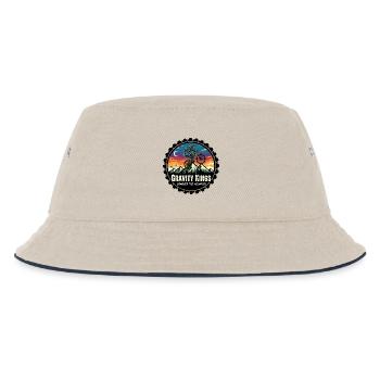 Gravity Kings: Conquer the Mountain - Kids’ Bucket Hat - ecru/navy - Front
