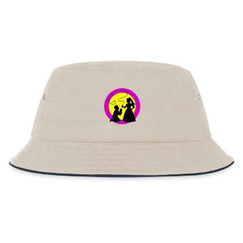 Brautpaar Ehepaar Hochzeit - Kinder Bucket Hat - Natur/Navy - Vorne