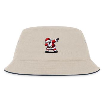 Das Weihnachtsmann-Maskottchen - Kinder Bucket Hat - Natur/Navy - Vorne