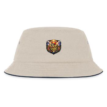 Lass die Liebe herrschen - Kinder Bucket Hat - Natur/Navy - Vorne