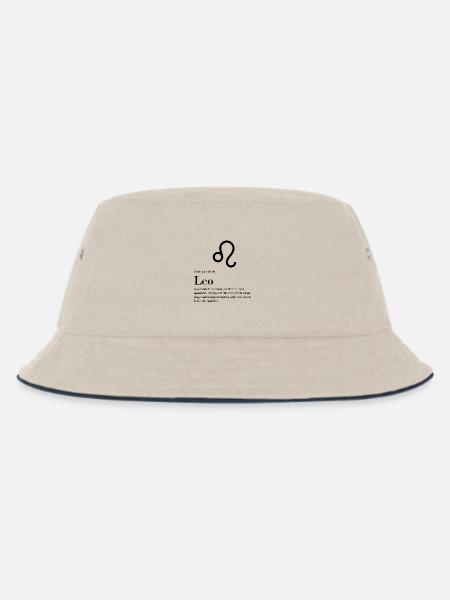 Leo - Zodiac Sign - Kinder Bucket Hat - Natur/Navy