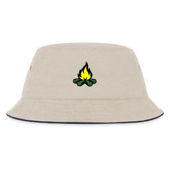 Flamme symbolique du feu de camp - Bob Enfant - blanc cassé/bleu marine - Devant