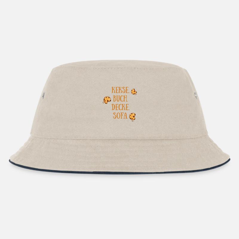 Kekse Buch Decke Sofa - Kinder Bucket Hat - Natur/Navy