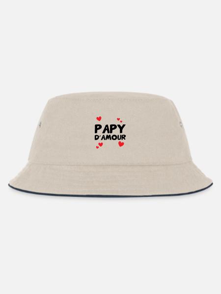 Opa der Liebe – Familien-Zärtlichkeits-Humorgeschenk - Kinder Bucket Hat - Natur/Navy