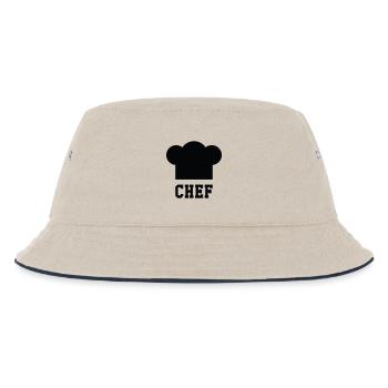 Toque Chef - Cuisine - Cuisinier - Bob Enfant - blanc cassé/bleu marine - Devant