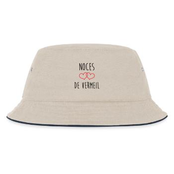 Vermeil-Hochzeit 45 Jahre Ehe - Kinder Bucket Hat - Natur/Navy - Vorne