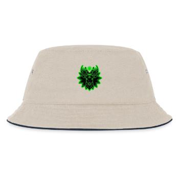 Mystic Deer: Wächter der geometrischen Natur - Kinder Bucket Hat - Natur/Navy - Vorne