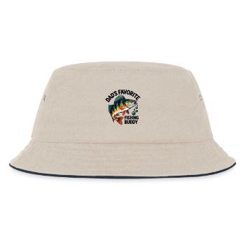 Papa's Angel Buddy - Kids’ Bucket Hat - ecru/navy - Front