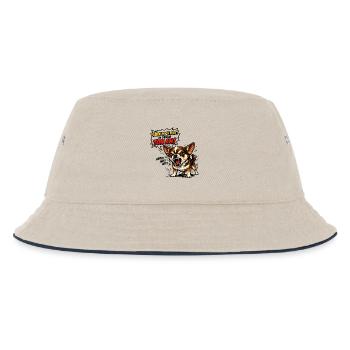  Hund - Guck mich nicht in diesem Ton an - Kinder Bucket Hat - Natur/Navy - Vorne