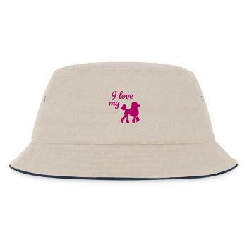 J’adore ma promenade maîtresse maîtresse de cœur de caniche - Bob Enfant - blanc cassé/bleu marine - Devant