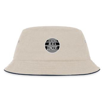 I'd Rather Be At A Concert Lustig Musik Konzert - Kids’ Bucket Hat - ecru/navy - Front