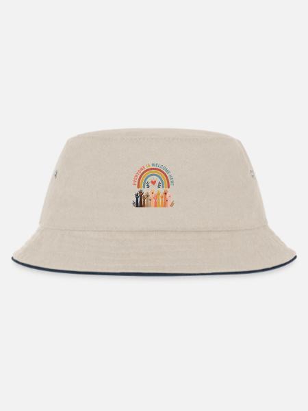 LBGTQ Safe Space Pride Month Aufkleber – Safe Space - Kinder Bucket Hat - Natur/Navy
