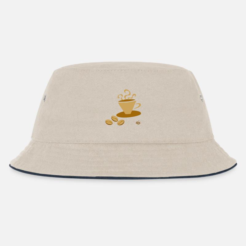 Kaffeetasse2 - Kinder Bucket Hat - Natur/Navy