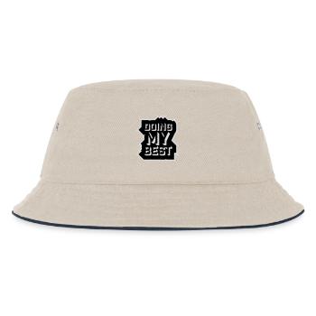 Doing My Best Lustig Ehrlich Motivational Spruch - Kinder Bucket Hat - Natur/Navy - Vorne