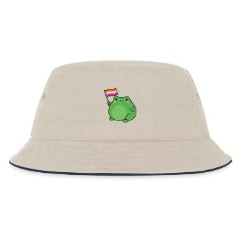 Mois de la fierté LGBTQ - Grenouille lesbienne - Bob Enfant - blanc cassé/bleu marine - Devant