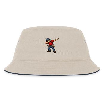 Dabbing Dachdecker - Kinder Bucket Hat - Natur/Navy - Vorne
