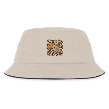 Croissant Piping Bag Icon - Kids’ Bucket Hat - ecru/navy - Front