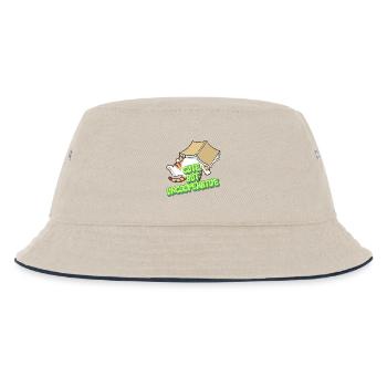 Süße, aber unkooperative Katze - Kinder Bucket Hat - Natur/Navy - Vorne