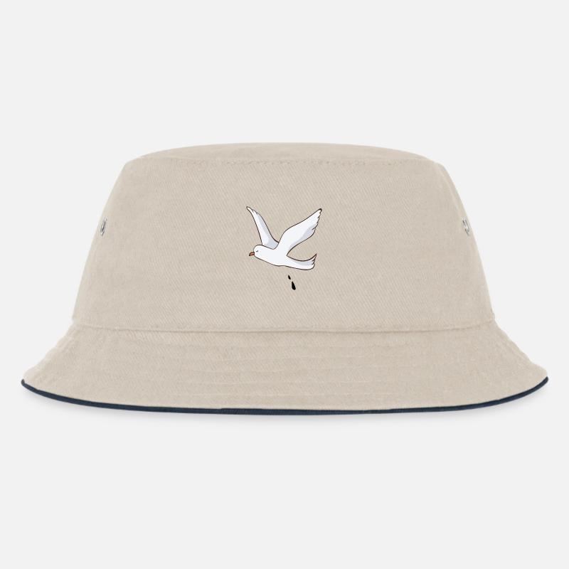 Möwe - Kinder Bucket Hat - Natur/Navy
